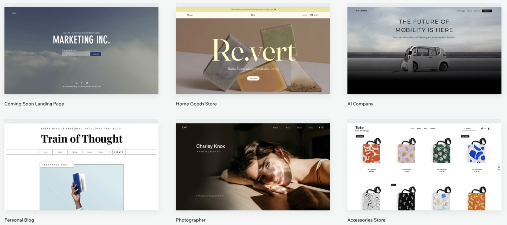 wix templates